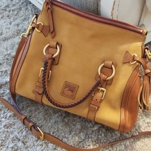 Dooney & Bourke"Mustard" Florentine suede/leather